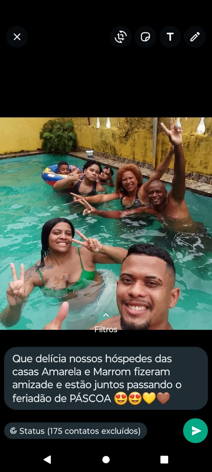 Avaliação final de hóspede das casas de praia no Guarujá