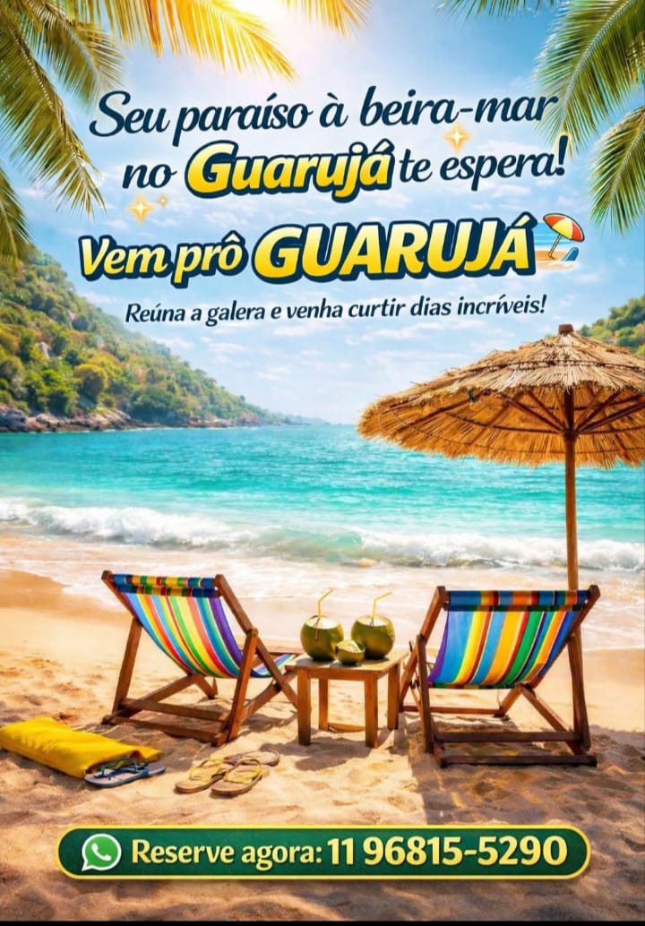 Detalhe convidativo das casas de praia no Guarujá